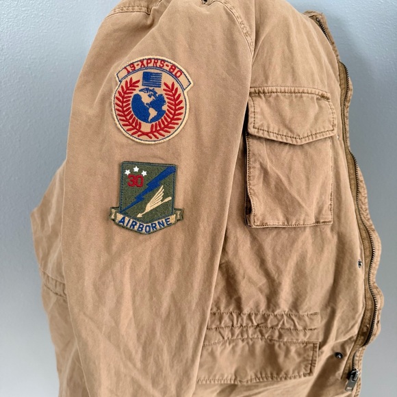 Express Tan Jacket with Black Patch - Picture 11 of 15